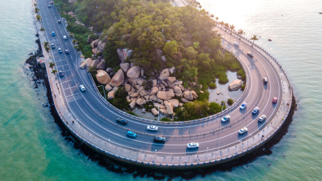 航拍珠海情侣路