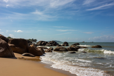 中国海南三亚天涯海角风景区自然风光