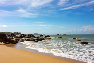 中国海南三亚天涯海角风景区自然风光