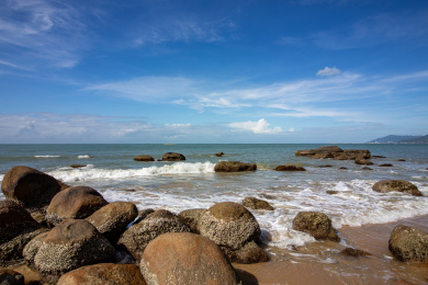 中国海南三亚天涯海角风景区自然风光