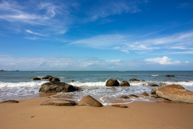 中国海南三亚天涯海角风景区自然风光
