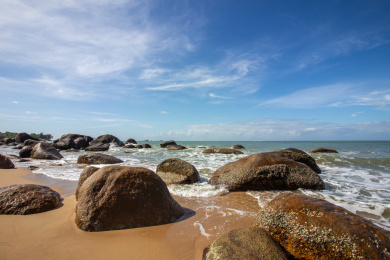 中国海南三亚天涯海角风景区自然风光