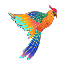 矢量卡通鸟类鹦鹉