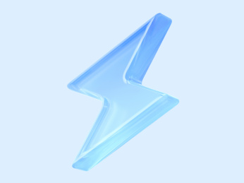 科技蓝透光玻璃闪电雷电充电电能智能概念图