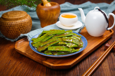 特色农家菜耗油青豆