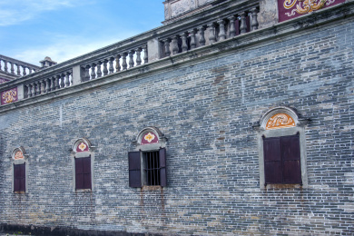 广东江门市世界文化遗产自力村碉楼门庭