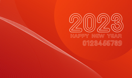 矢量极简数字2023渐变新年海报