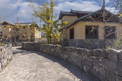 中国云南腾冲固东镇银杏村银杏小巷民居