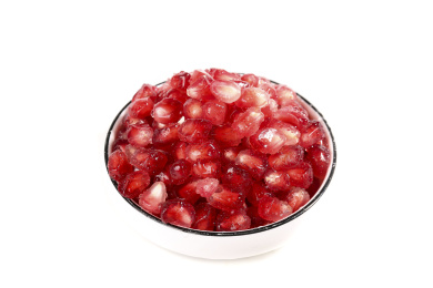 白底上的突尼斯软籽石榴