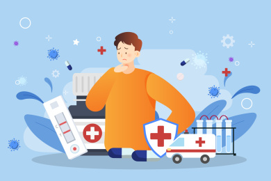 抗原试剂医药健康矢量插画