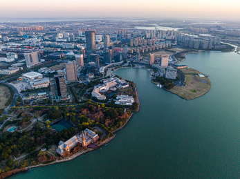 中国江苏苏州工业园区独墅湖风光