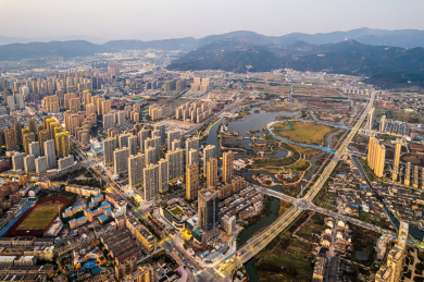 鳌江流域城市风光