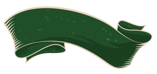 一条国潮复古风格的深绿色装饰飘带