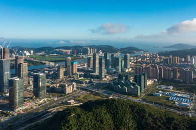 横琴粤澳深度合作区城市风光航拍