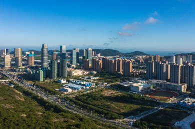 横琴粤澳深度合作区城市风光航拍