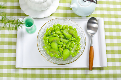 营养美味特色菜丝瓜蚕豆米汤