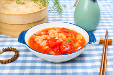 特色农家菜西红柿鱼滑汤