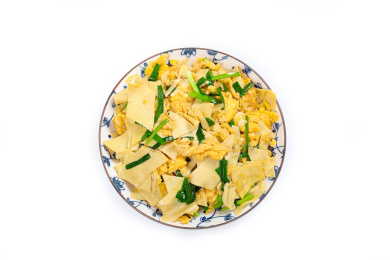 营养美味家常菜鸡蛋炒豆腐皮