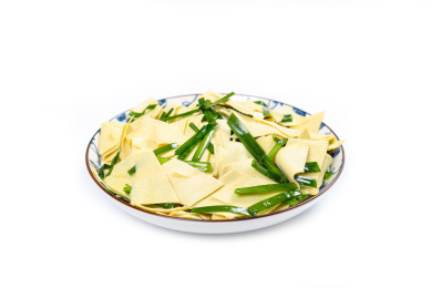 美味家常菜韭菜炒豆腐皮