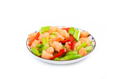 家常小炒菜肴芹菜炒鱼滑