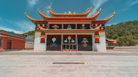 中国甘南郎木寺风景