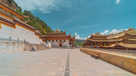中国甘南郎木寺风景