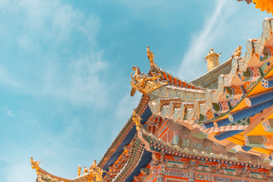 中国甘南郎木寺风景