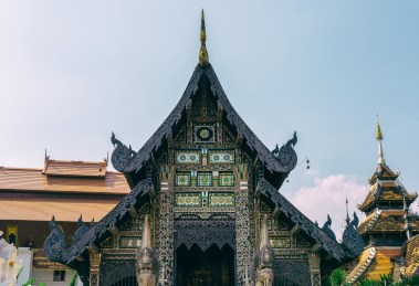 泰国清迈契迪龙寺内寺庙建筑