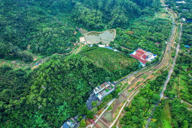 粤港澳大湾区华南广东深圳罗湖区绿道风光
