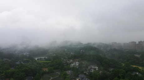 杭州余杭桃花源别墅住宅小区航拍