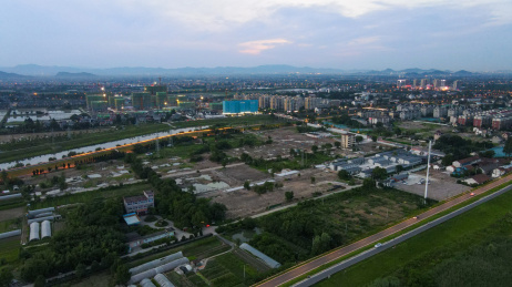 杭州余杭桃花源别墅住宅小区航拍