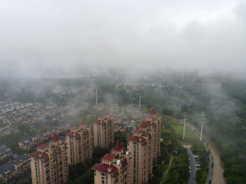 杭州余杭桃花源别墅住宅小区航拍