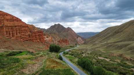 甘肃祁连山省道213沿途风光