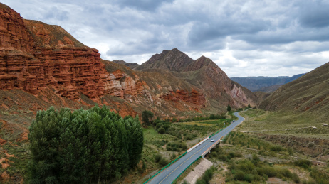 甘肃祁连山省道213沿途风光