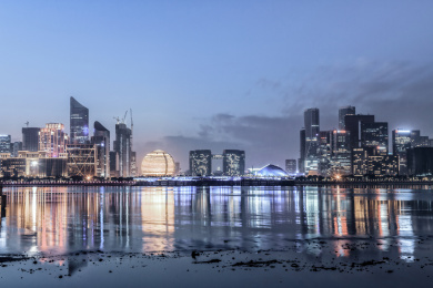 杭州金融中心城市夜景