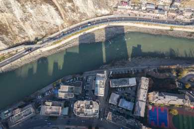 中国四川省阿坝州汶川县航拍