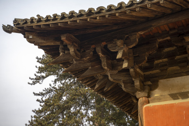 中国山西省忻州市五台县佛光寺斗拱特写