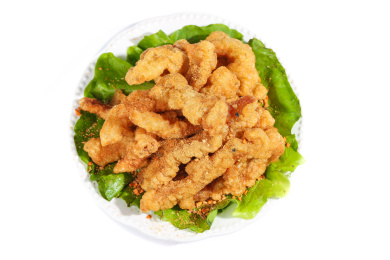 白底上的小酥肉