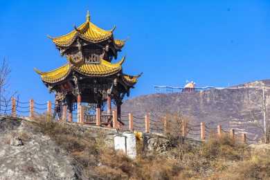 中国四川省阿坝州汶川县地标广州亭