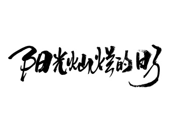 手写书法-阳光灿烂的日子