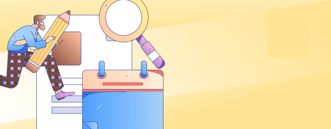 求职面试的人员扁平矢量概念运营手绘插画