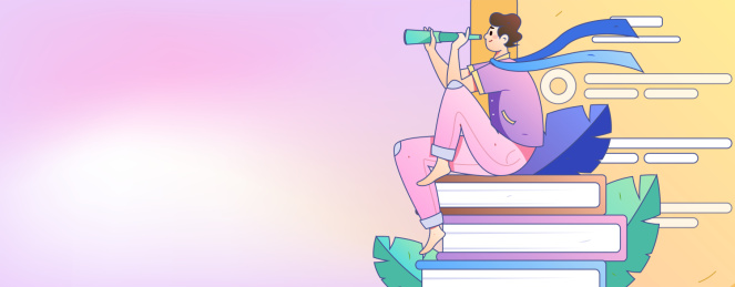 求职面试的人员扁平矢量概念运营手绘插画