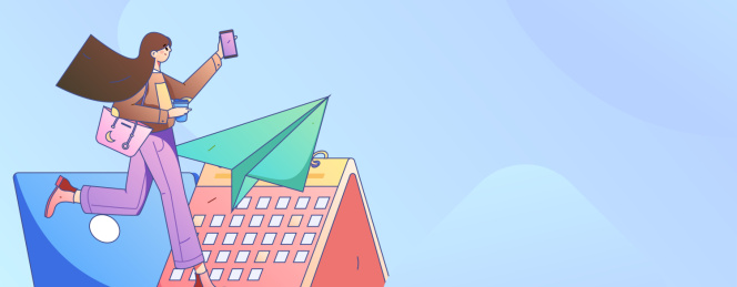 求职面试的人员扁平矢量概念运营手绘插画