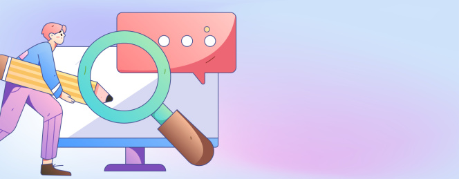 求职面试的人员扁平矢量概念运营手绘插画