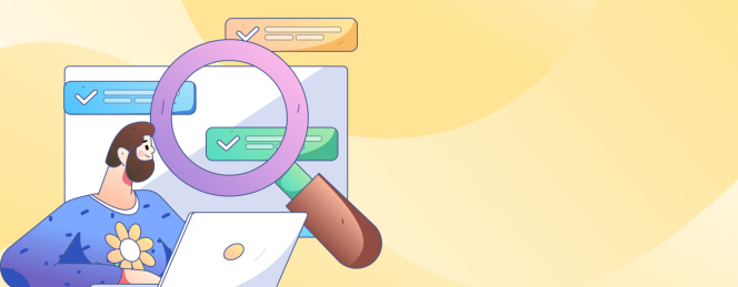 求职面试的人员扁平矢量概念运营手绘插画