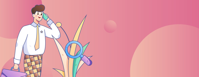 求职面试的人员扁平矢量概念运营手绘插画