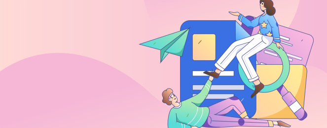 求职面试的人员扁平矢量概念运营手绘插画