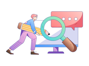 求职面试的人员扁平矢量概念运营手绘插画