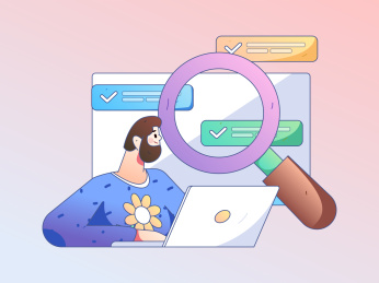 求职面试的人员扁平矢量概念运营手绘插画