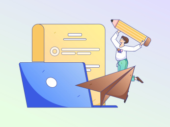 求职面试的人员扁平矢量概念运营手绘插画